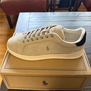Polo by Ralph Lauren Heritage Court II Suede Sneaker brand new